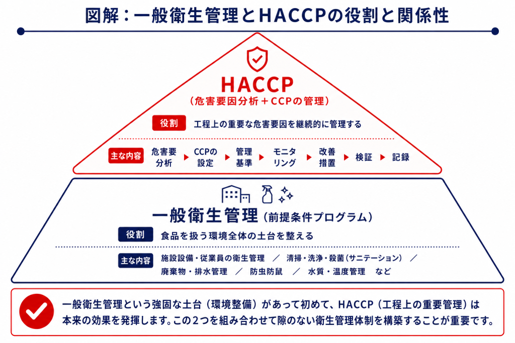 HACCPと一般衛生管理の関係
